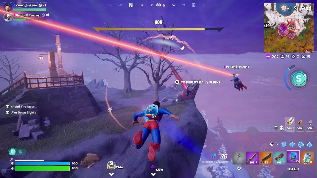 My teammate got Superman in Fortnite