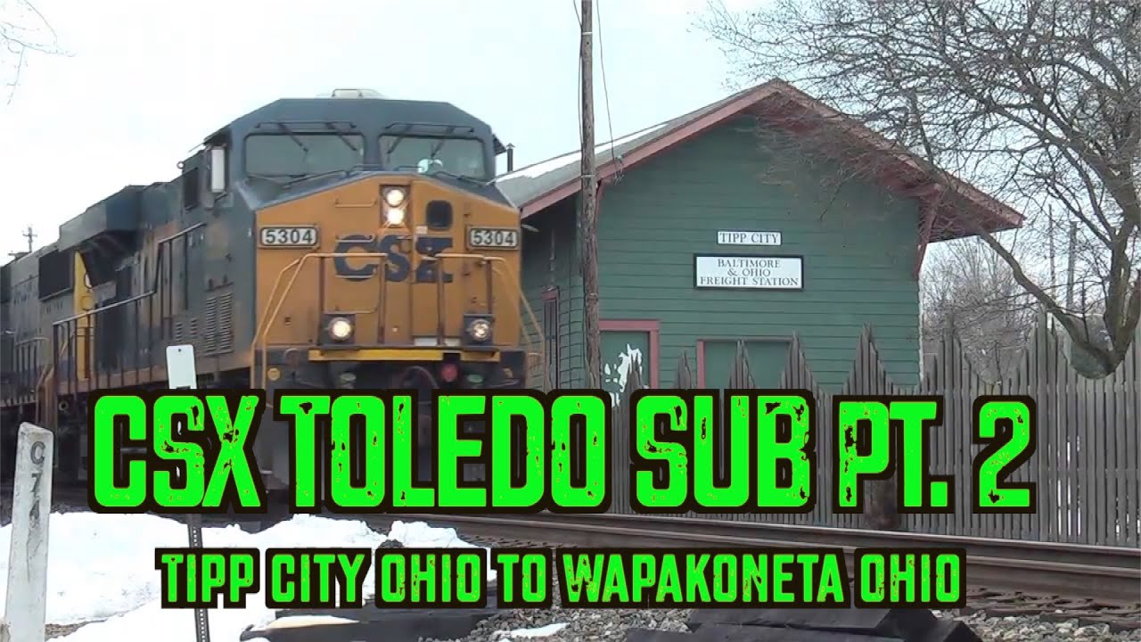 CSX Toledo Sub Part 2 Tipp City Ohio to Wapakoneta Ohio
