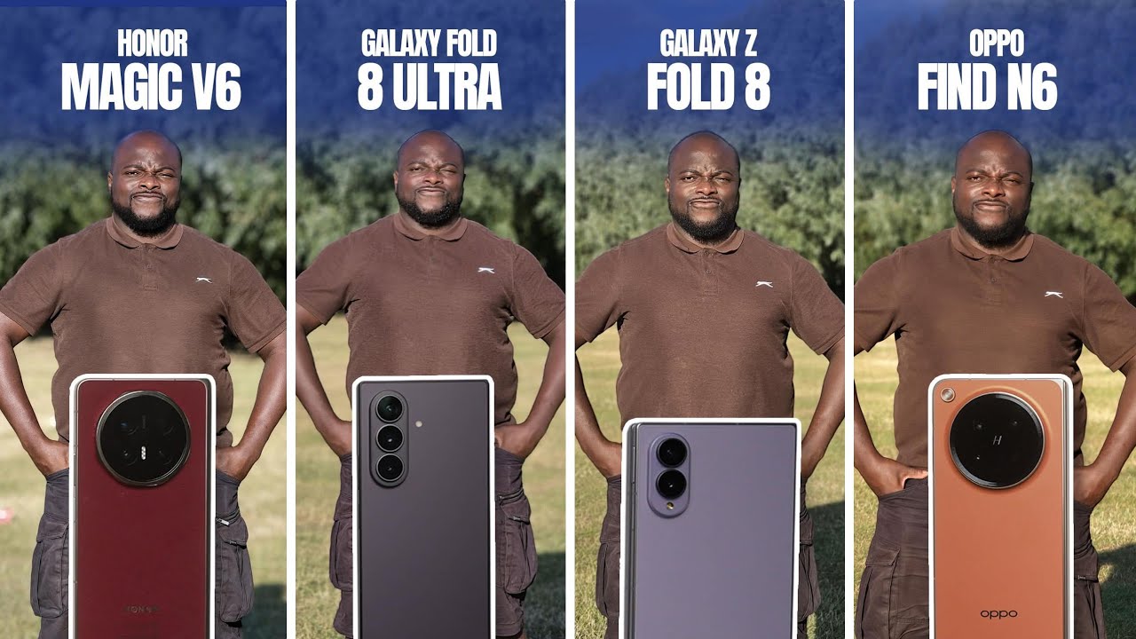Samsung Galaxy Z Fold 8 Ultra против Z Fold 8 против HONOR Magic V6 против OPPO Find N6: Тест кам...