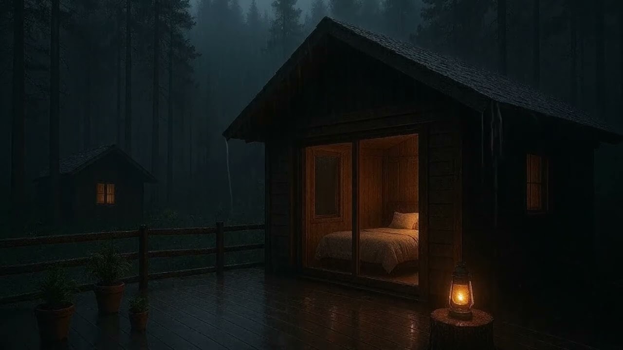 Steady Night Rain in the Woods | Calming Nature Sounds for Stress Recovery AHD