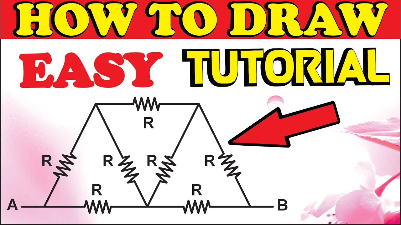 How to Draw Adjoining Diagram. Each Resistance is 1 ohm. By Seekh Raha Hoon In Corel Draw