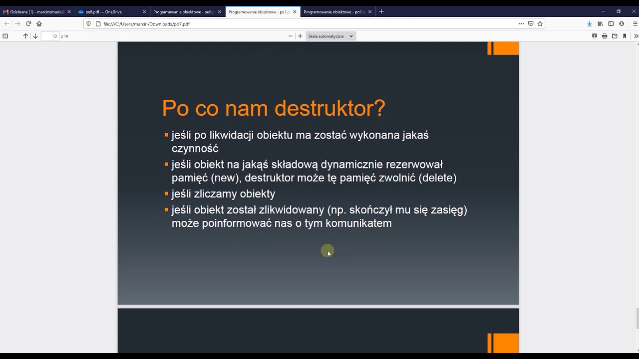 PAI - C++ - konstruktory i destruktory