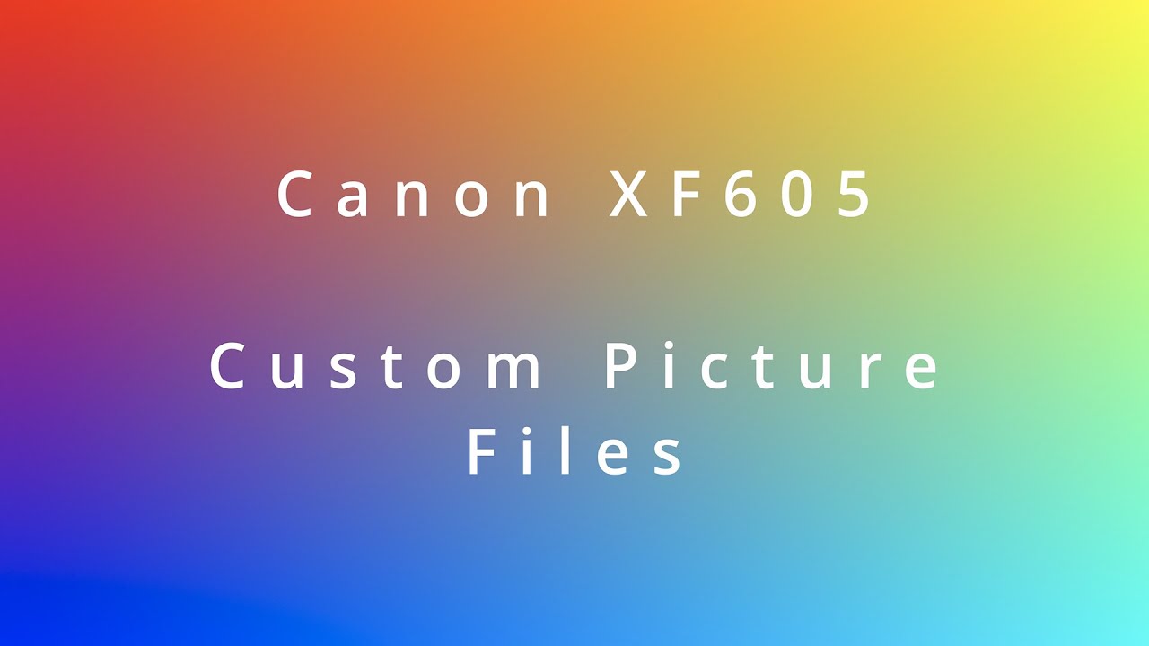 XF605 Custom Picture Files / Noise test