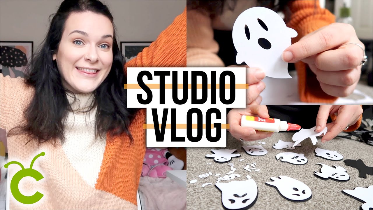Halloween Crafts with Cricut (& BIG NEWS) 🎃 Studio Vlog