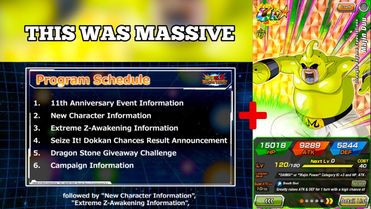 WAS DAIMA WORTH THE WAIT!? ALL INFORMATION ON 11 YEAR ANNIVERSARY! + DUU IS INSANE (Dokkan Battle) 