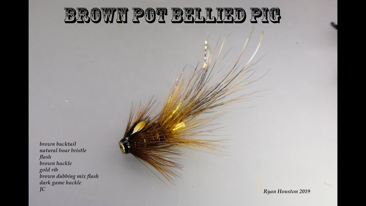 TYING THE BROWN POT BELLIED PIG SALMON FLY WITH RYAN HOUSTON