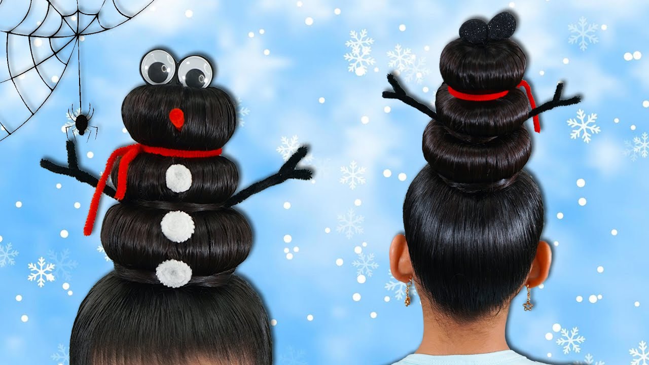 Peinado de Muñeco de Nieve | Peinados Locos de Navidad