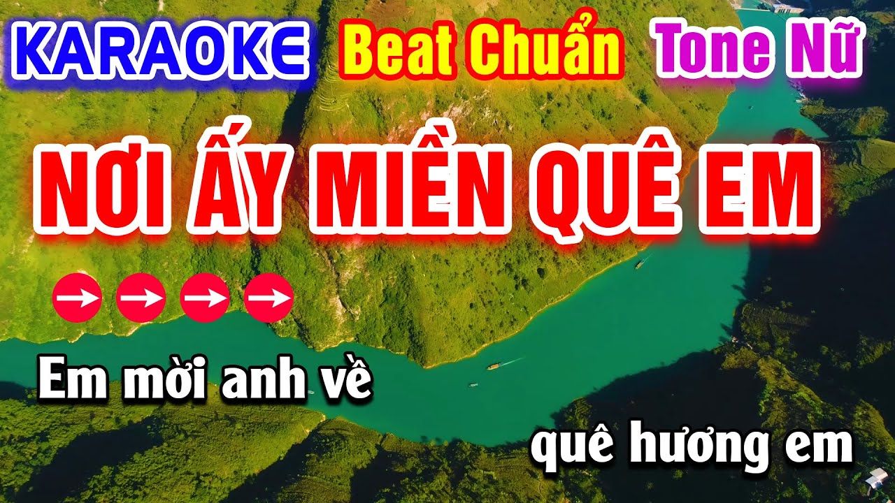 Nơi Ấy Miền Quê Em Karaoke Beat Chuẩn Tone Nữ - Hà My Karaoke