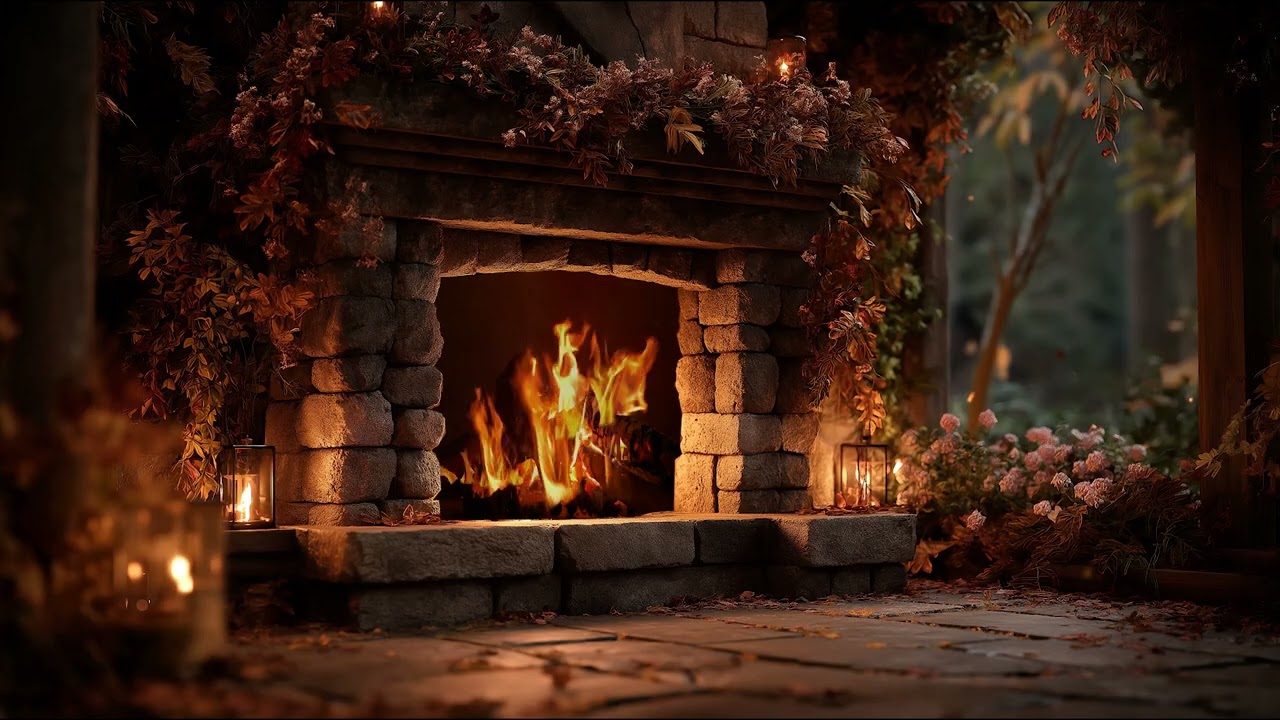 Warm Fireplace with Soft Crackling Fire Sounds for Relaxation, Meditation, and Deep Sleep