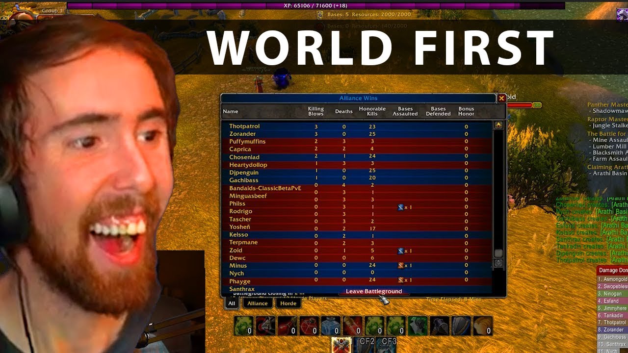 Asmongold Plays The First AB Of The Classic WoW Beta - It's A Landslide