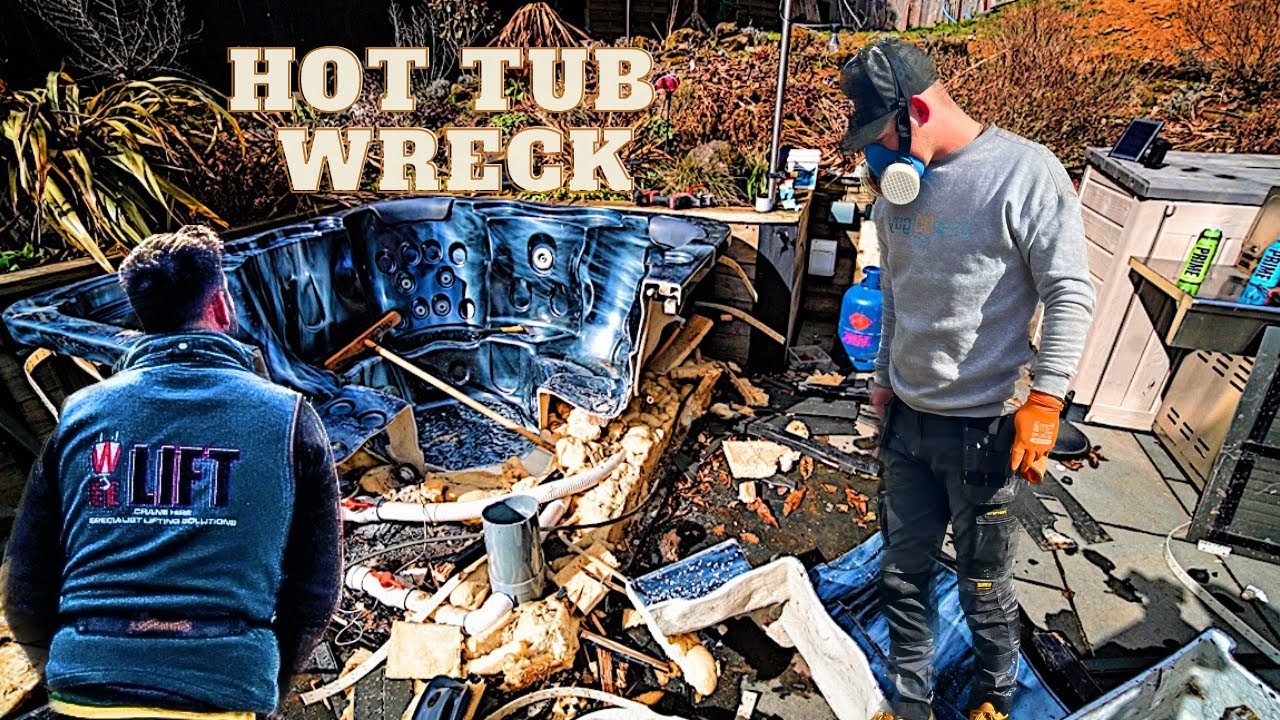 Cutting up an old hottub