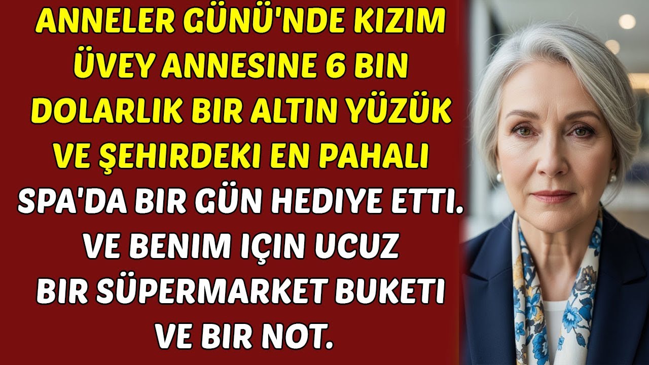 Anneler Günü hediyesi olarak üvey annesine altın yüzük aldı… ben ise masada görünmezdim.