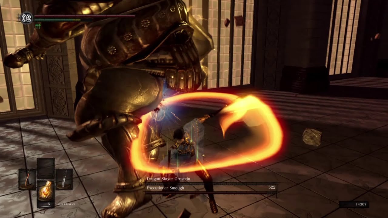Dark Souls 1 - Ornstein and Smough NG+ (No Damage) Gold Tracer/Painting Guardian Sword