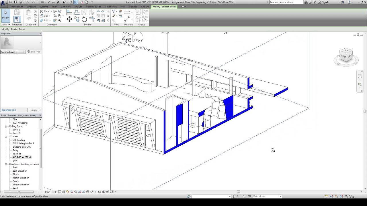 Module 03 Exercise 03 Dividing the model with section boxes video