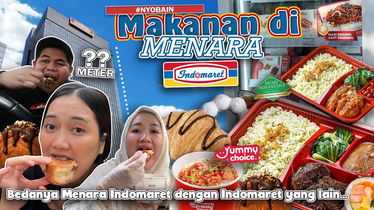 NYOBAIN MAKANAN MENARA INDOMARET!! SEMUA JENIS MAKANAN LENGKAP ADA DI SINI... 😱