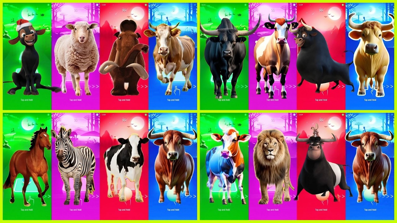 Funny Cow 🆚 Funny Sheep 🆚 Funny Ferdinand 🆚 Funny Horse 🆚 Tiles Hop EDM Rush