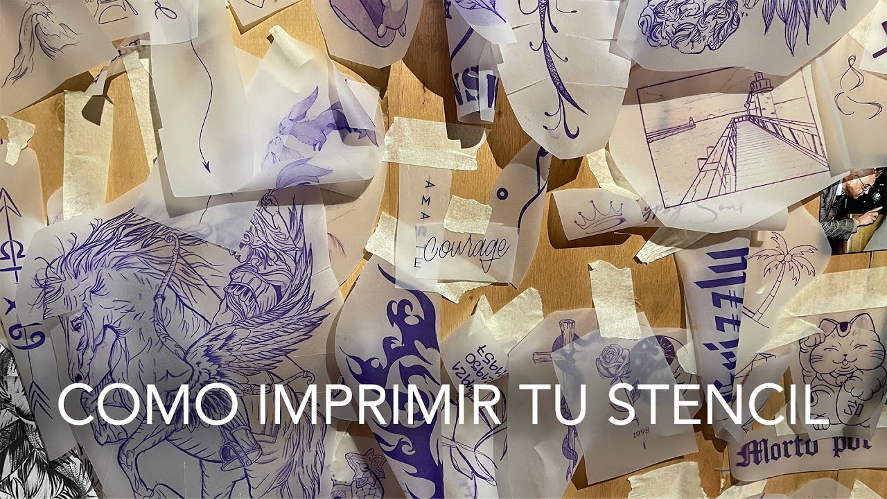Como imprimir STENCIL de TATTOO con impresora de tinta continua?