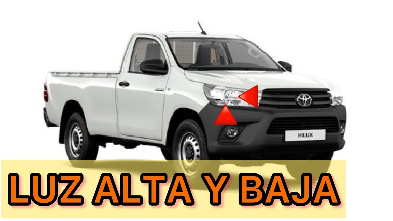 Como reemplazar luz baja y luz alta de la nueva Toyota Hilux