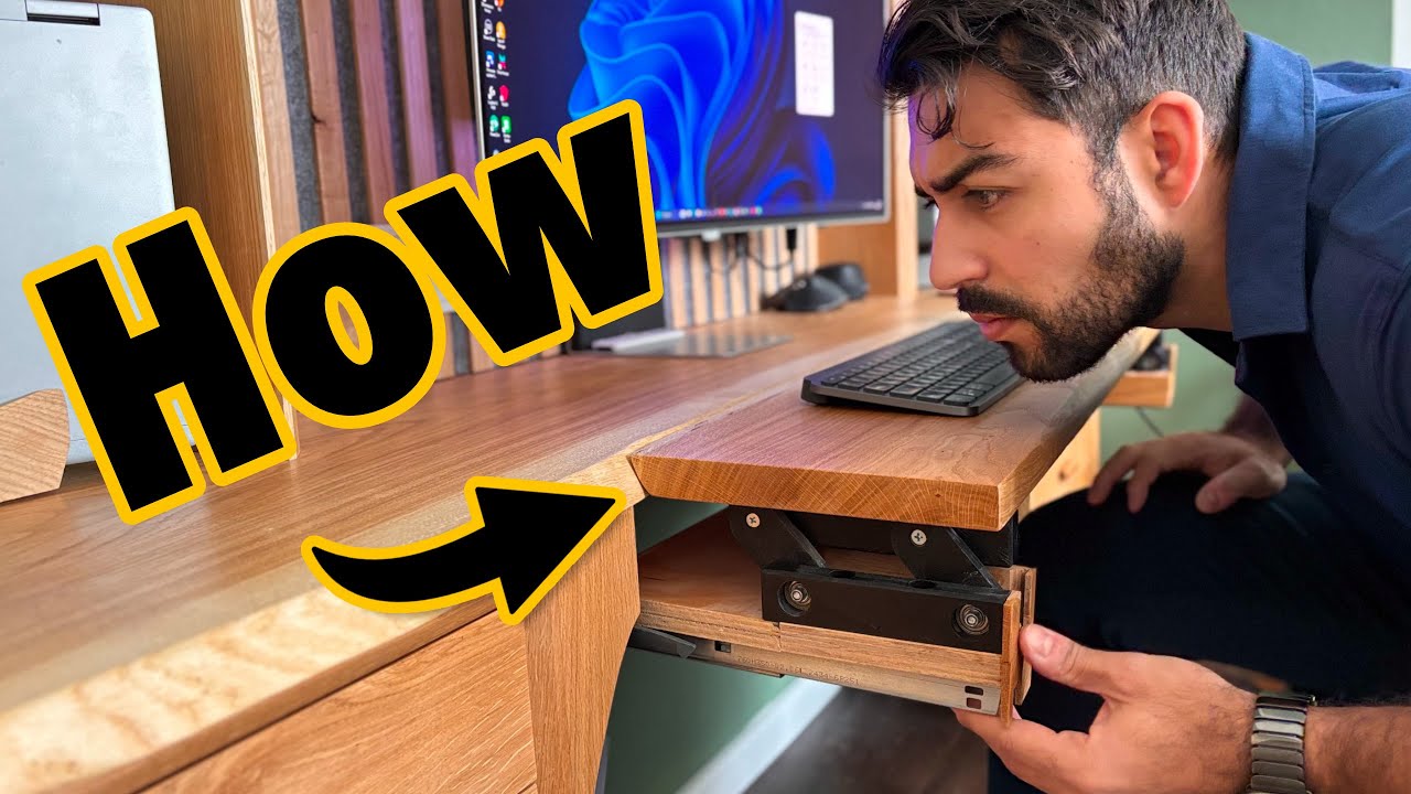 How I Built My Secret Sliding Keyboard Desk!