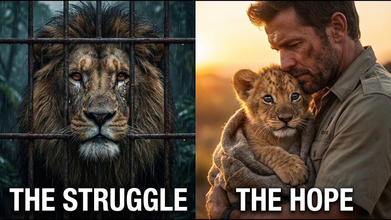 They Found Him Trapped in a Cage... Then Heard His Cub Crying 🥺