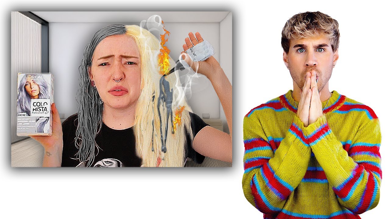 Hairdresser Reacts To People Using Silver Box Dye (horrifying)