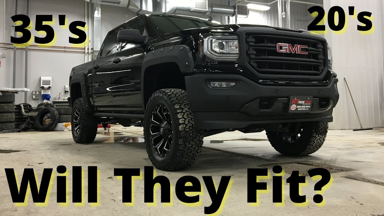 Will They Fit? 2017 GMC Sierra 1500 SLT w/ 35's on 20's | ridetime.ca