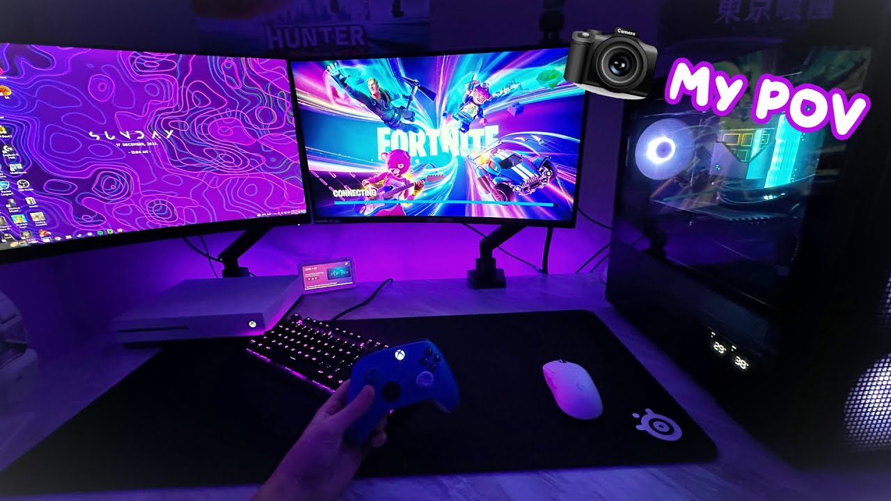 Fortnite but you are me... POV | Keyboard and Mouse on Console | Apex Pro TKL handcam!