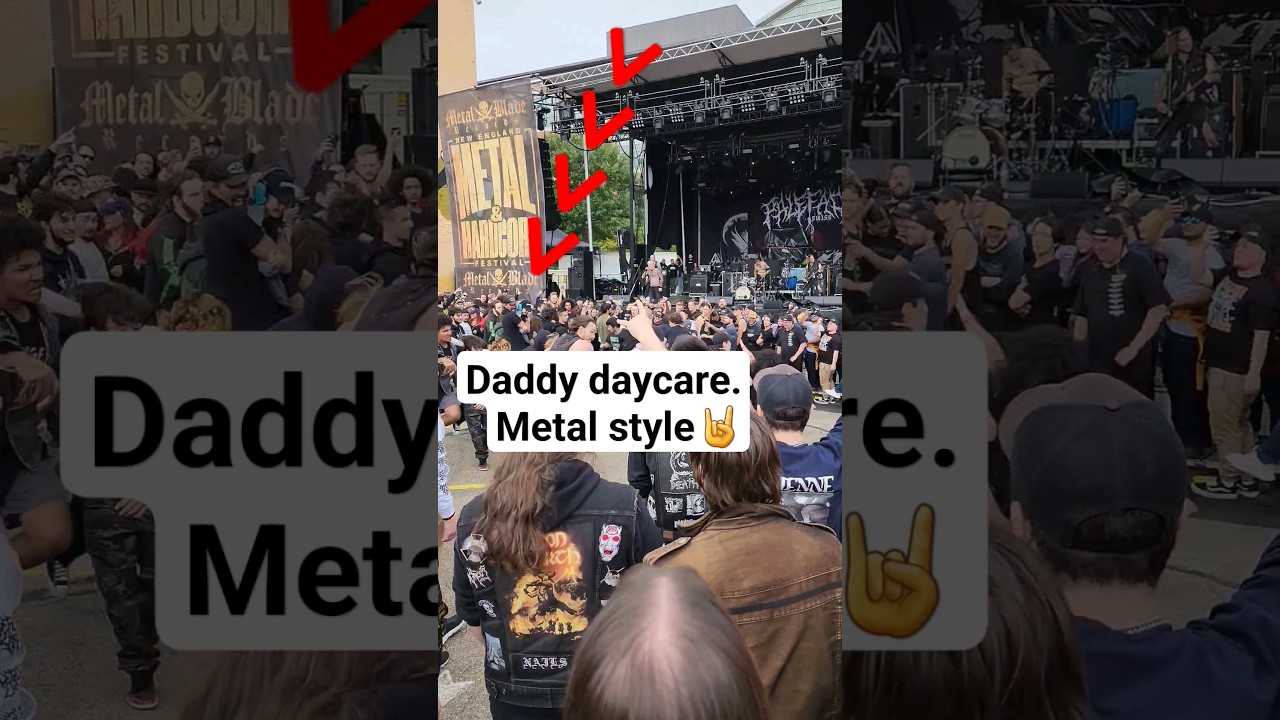 Fun or dangerous? Should kids be in the pit? #metal #shorts #moshpit @PALEFACESWISS #nemhf
