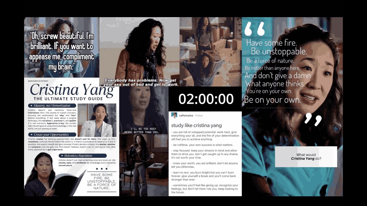 Christina Yang Study Timer | Be Extraordinary, Not Ordinary