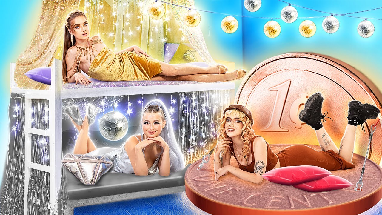On A Construit Une Pièce Secrète Pour Triplées ! Fille Or VS Fille Argent VS Fille Bronze !