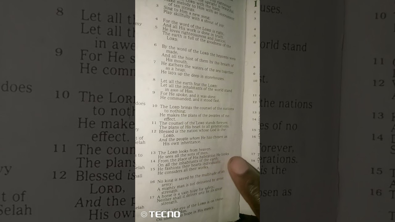 Psalm 33:14. Bible Reading And Meditation