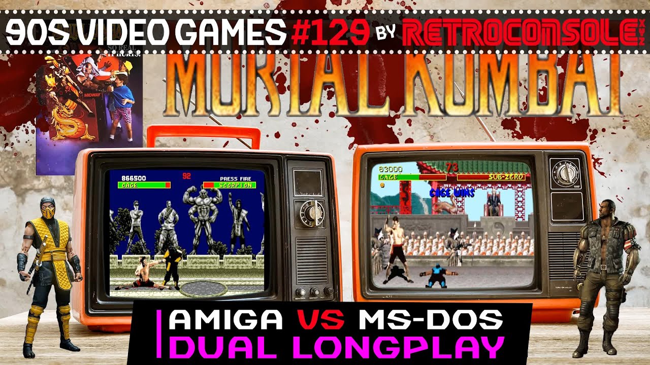 Mortal Kombat 1 - MS DOS VS Amiga [Dual Longplay]