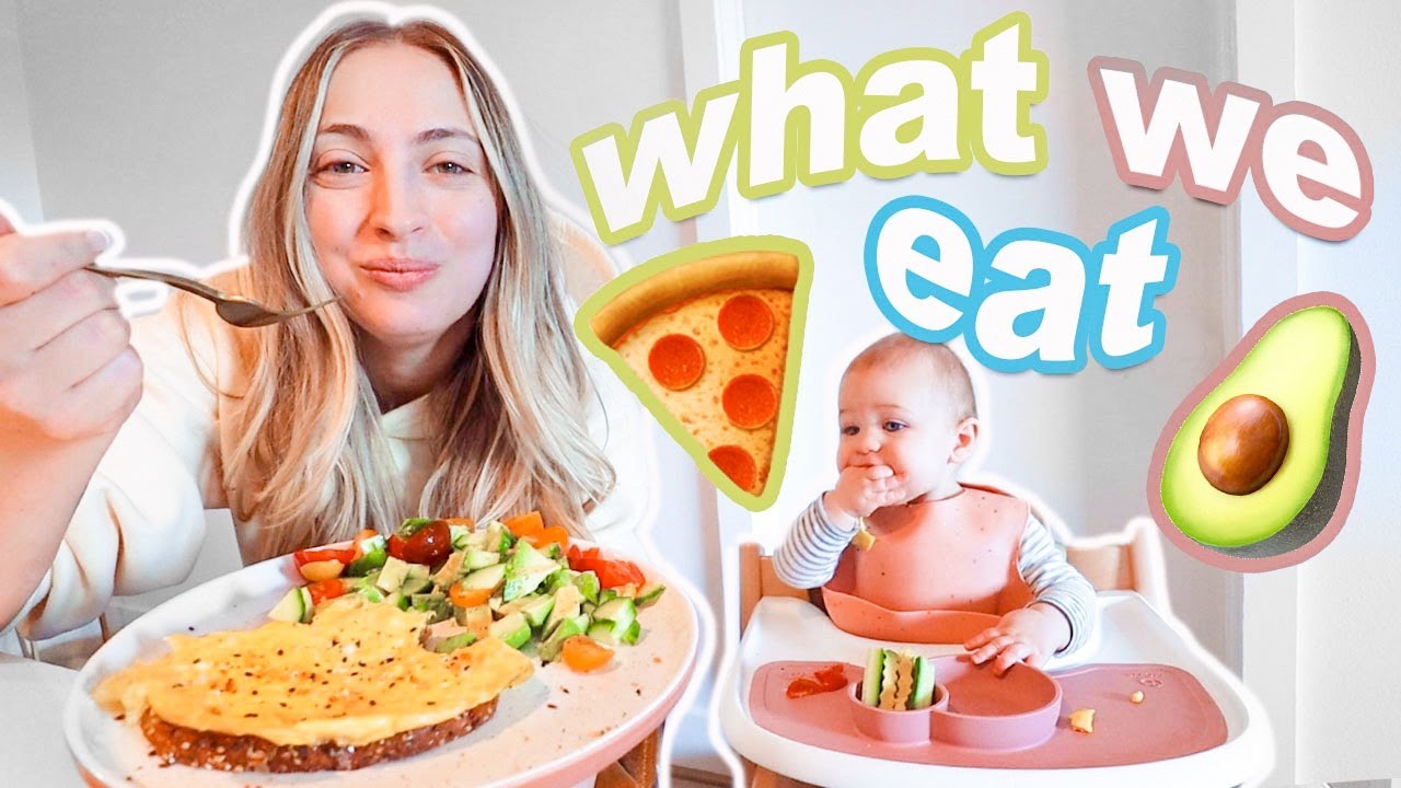What we *ACTUALLY* eat in a day 👶🏼✨ 8 Month Old and Mama