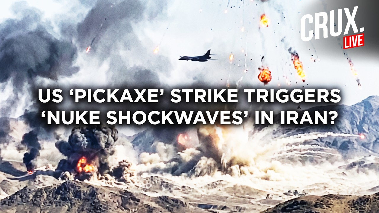 LIVE | US Strikes Trigger Powerful Explosion At Iran's Pickaxe Mountain Nuclear Site? | IRGC | Crux