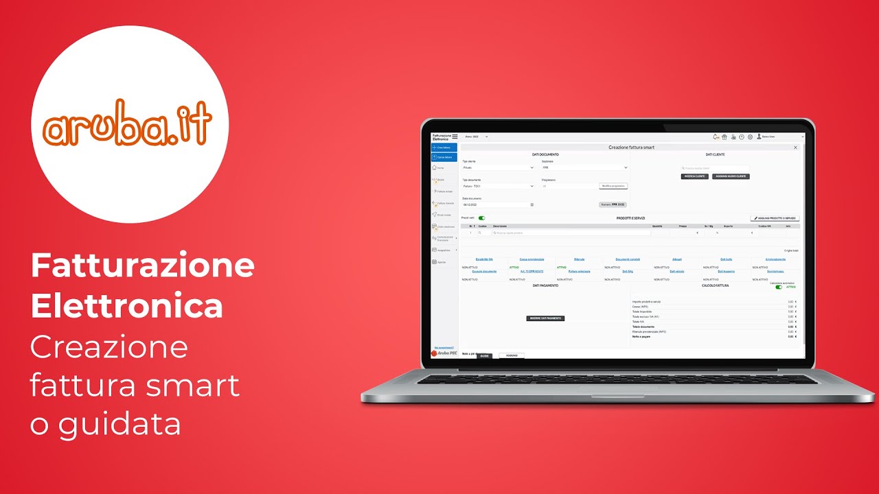 Fatturazione elettronica - Creazione fattura smart o guidata - Guida