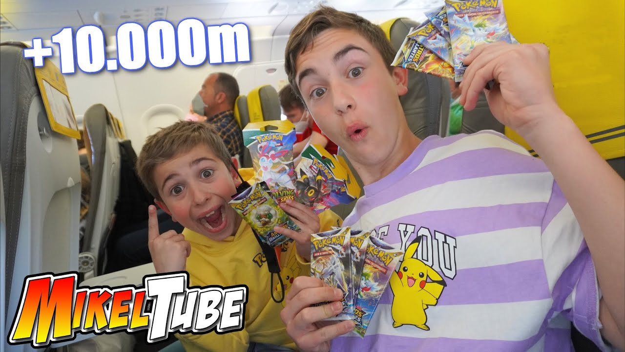 Cartas Pokemon a más de 10.000m de Altitud ✈️