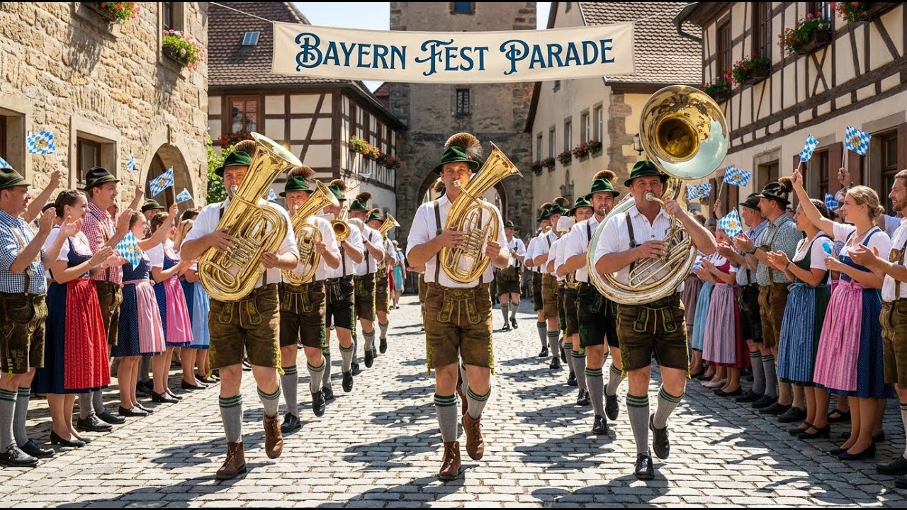 German Alps Festival 🎵 Polka, Waltz & Traditional Brass Band Joy | Bavarian Alpine Folk Celebration