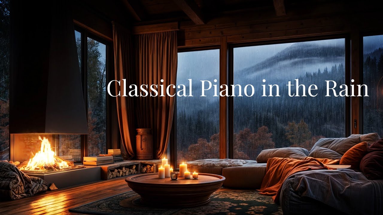 Cozy Rain & Piano 🌧️🎹Warm Classical Music for Sleep, Relaxation and Peaceful Evenings