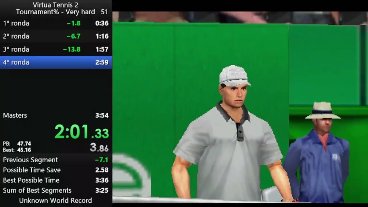 Virtua Tennis 2 Tournament% Very Hard (2:26 IGT/3:40 RTA) [WR]