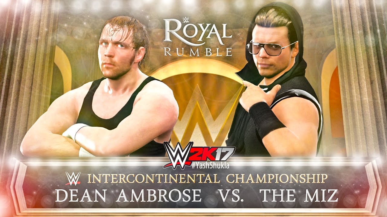 WWE 2K17 The Miz vs Dean Ambrose | Intercontinental Championship Gameplay Match