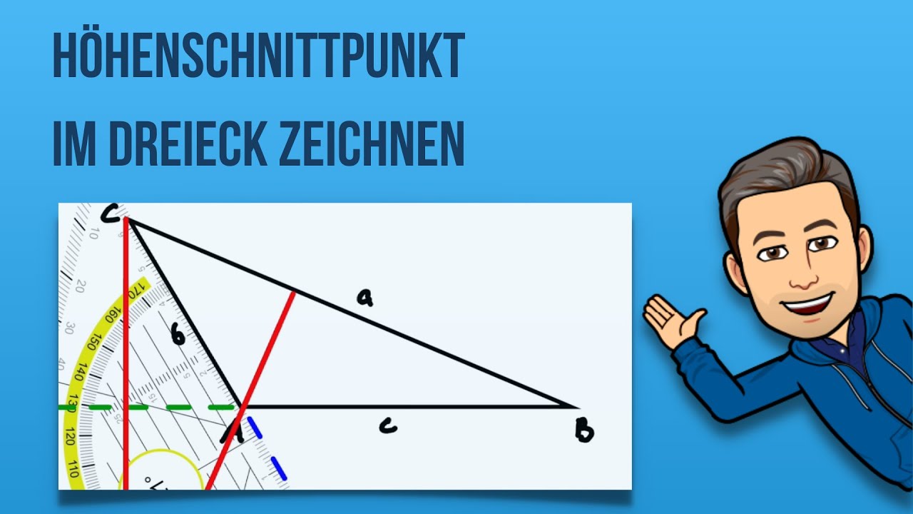 Höhenschnittpunkt im Dreieck zeichnen