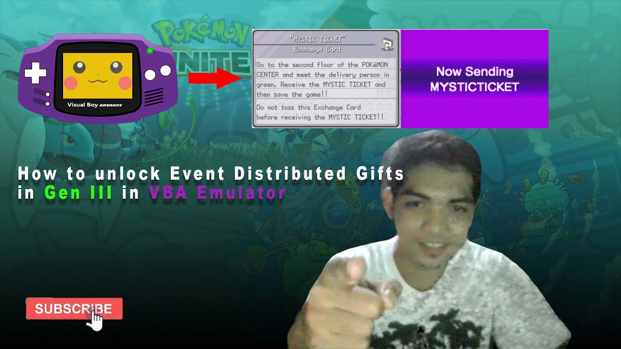 How to Unlock All Mystery Gift Events in Gen III in VBA Emulator (A Goppier's Project) - Kiraplays
