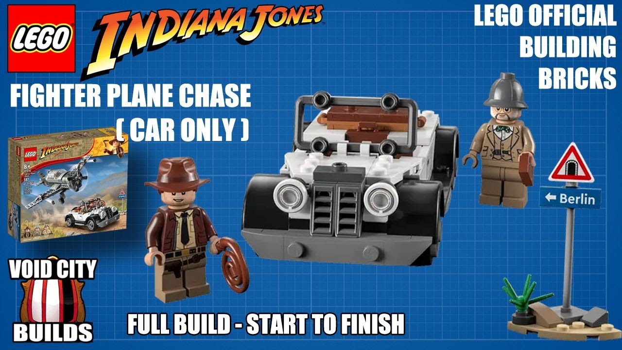 VOID CITY BUILDS: LEGO Indiana Jones Fighter Plane Chase (Car Only)