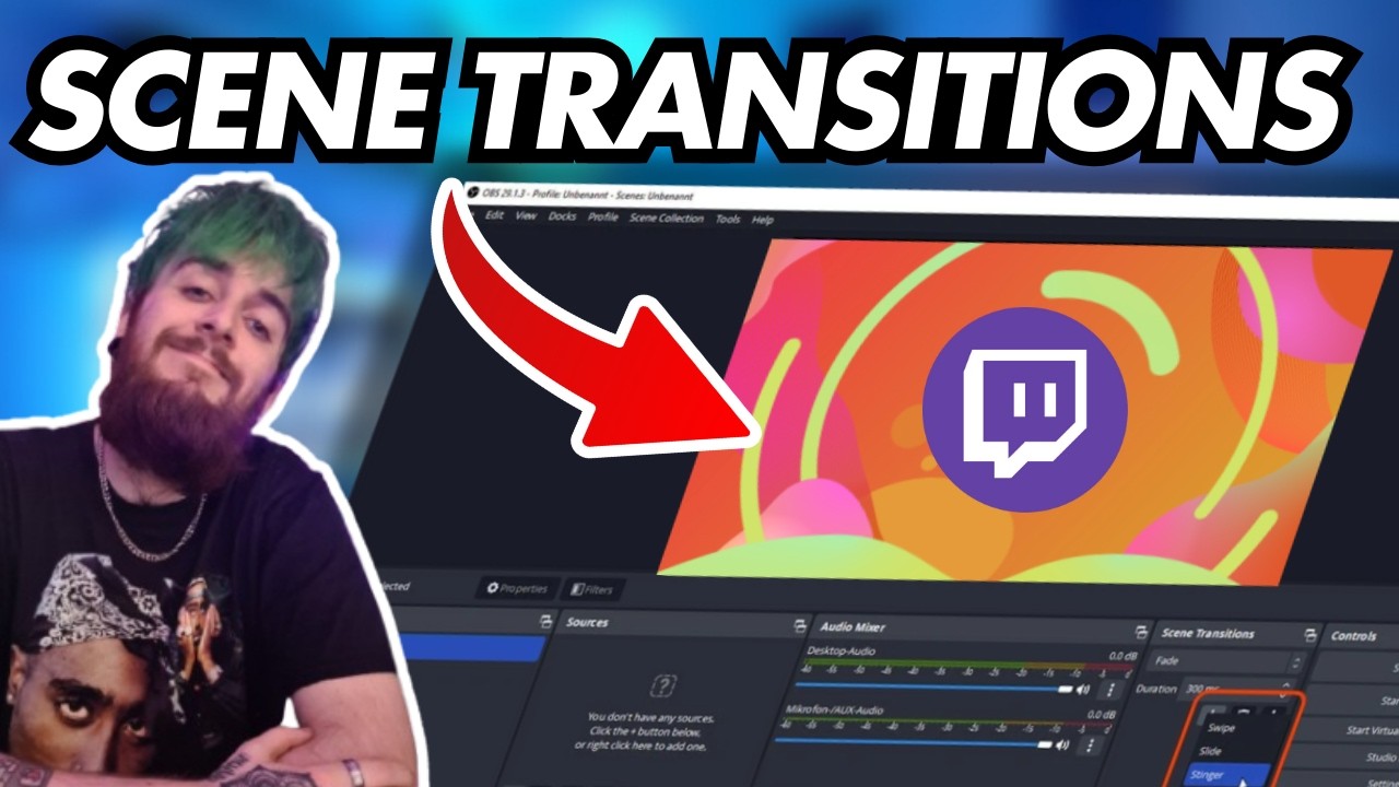 Как добавить ПЕРЕХОДЫ в OBS Studio для стриминга!