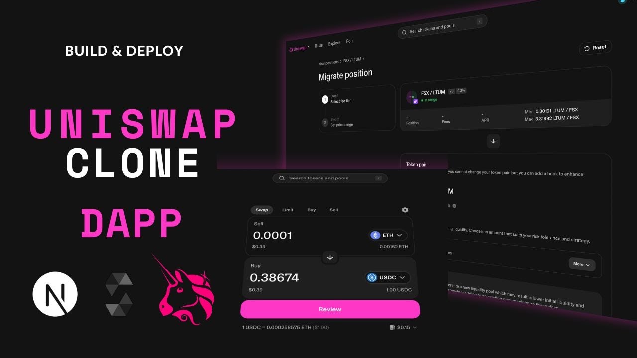 Build & Deploy a Uniswap Clone DApp | Create Liquidity & Swap Tokens | Next.js + Solidity Project