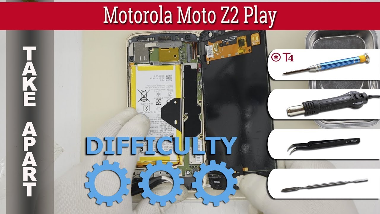 Как разобрать 📱 Motorola Moto Z2 Play XT1710 Разборка и ремонт