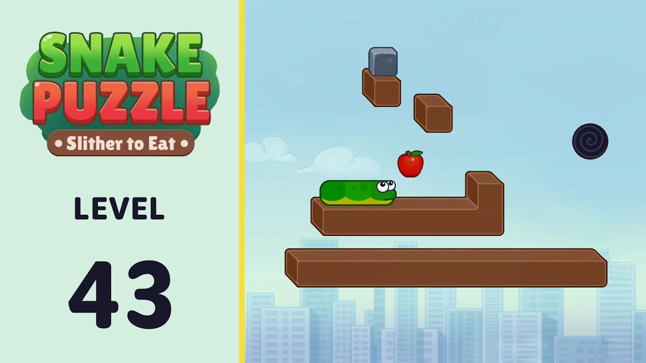 Snake Puzzle: Slither to Eat Level 43 | Every Puzzle Solved! 🎯