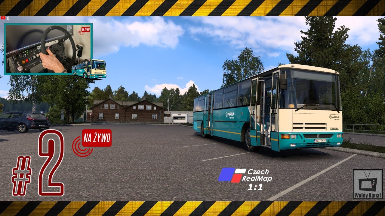 Euro Truck Simulator 2 na żywo. #2. Czeski film, a w nim ... Karosa.