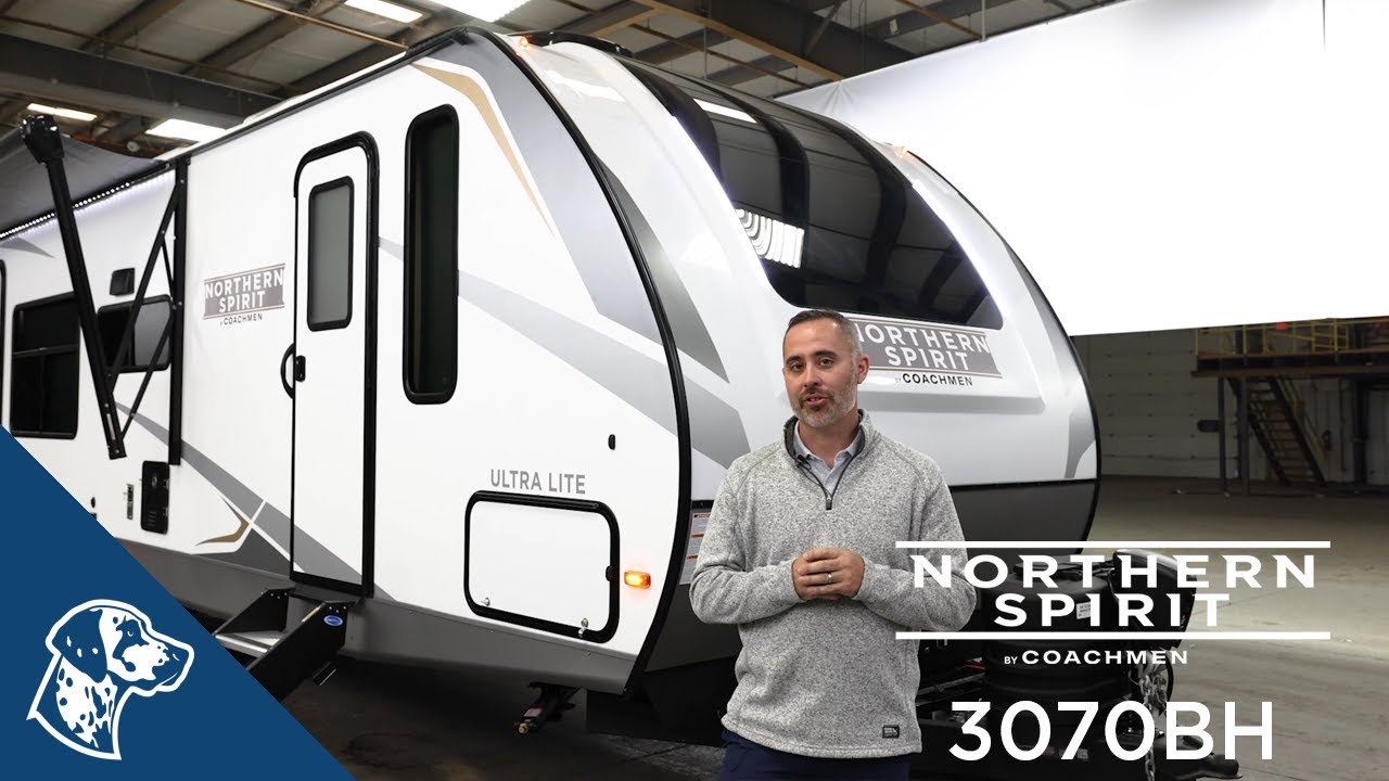 Автодом Coachmen Northern Spirit 3070BH 2026 года выпуска, семейный, с двухъярусными кроватями.