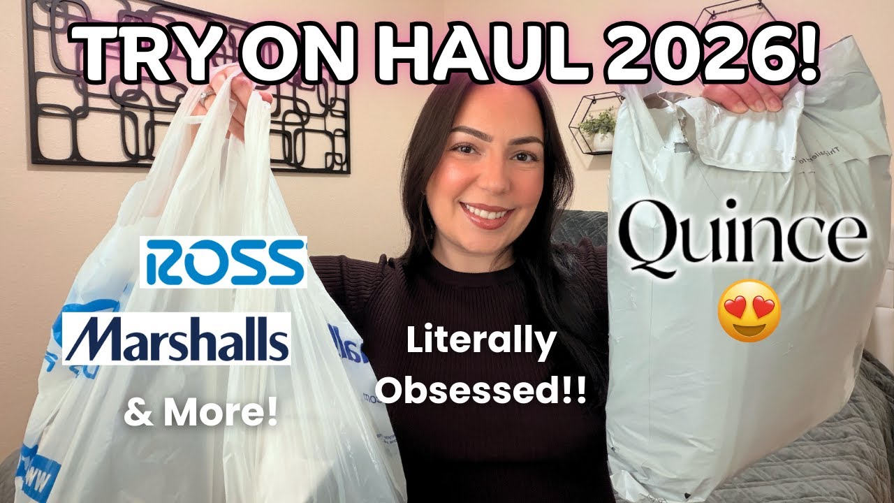 HUGE Try On Haul 2026! Quince, Ross, Marshalls & More!